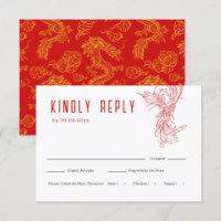 Dragon et Phoenix | Mariage RSVP + Choix de repas