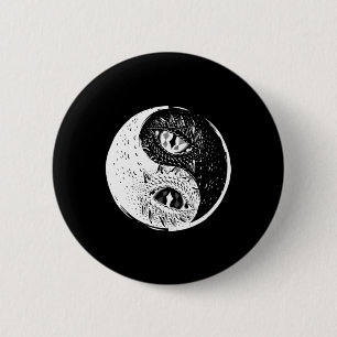 Dragon Eye Yin Yang China Harmony Taoism Zen Gift 2 Inch Round Button