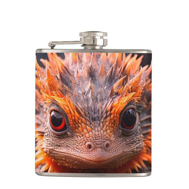 Dragon Fac Hip Flask (Front)