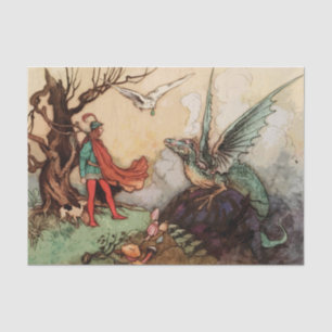 dragon fairy tale tissue paper