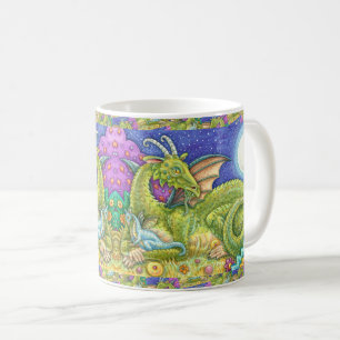 DRAGON FAMILY NEXT GENERATION, WHIMSICAL FANTASY COFFEE MUG