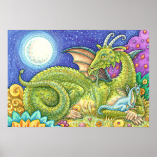 DRAGON FAMILY NEXT GENERATION, WHIMSICAL FANTASY POSTER