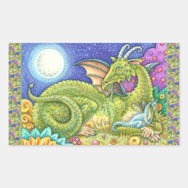 DRAGON FAMILY NEXT GENERATION, WHIMSICAL FANTASY STICKER (Front)
