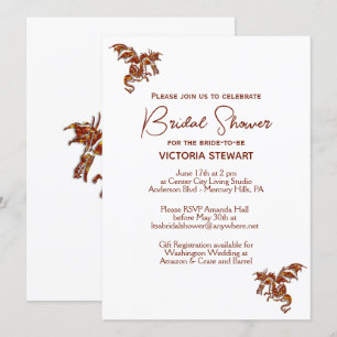  Dragon Fantasy Bridal Shower Invitation