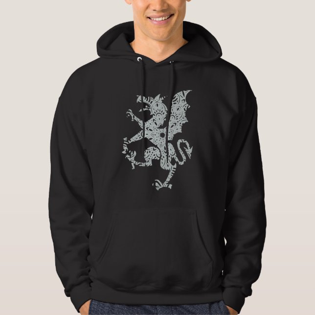 Dragon Fantasy Mandala Fairy Tale Wings Hoodie (Front)