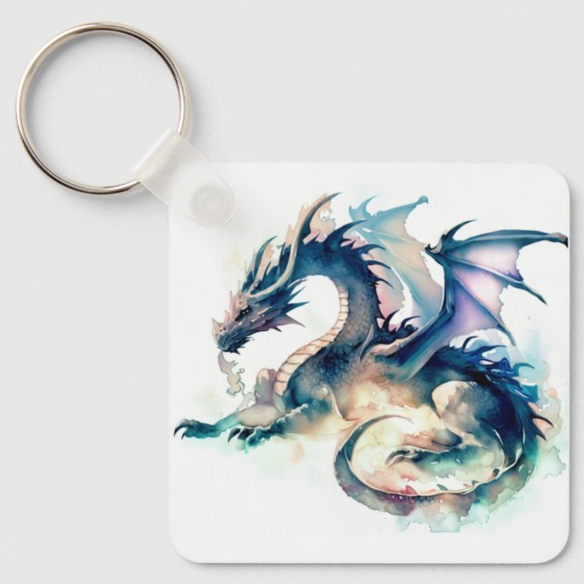 Dragon fantasy world keychain (Front)