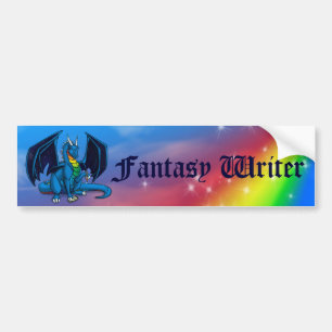 Dragon Fantasy Writer Bumper Sticker