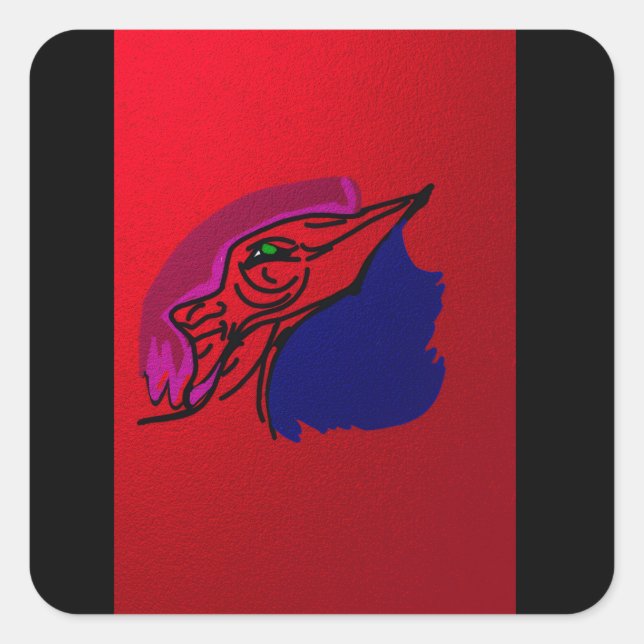 Dragon Fashionista  Square Sticker (Front)