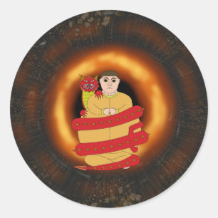 Dragon Fat Dude Sticker