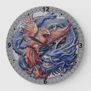Dragon fight large clock