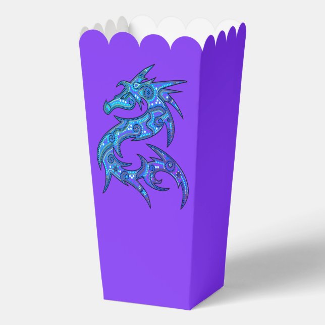 Dragon filled with Dots Pattern 1a Favor Box (Back)