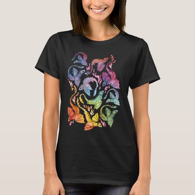 Dragon fire dark rainbow T-Shirt (Front)