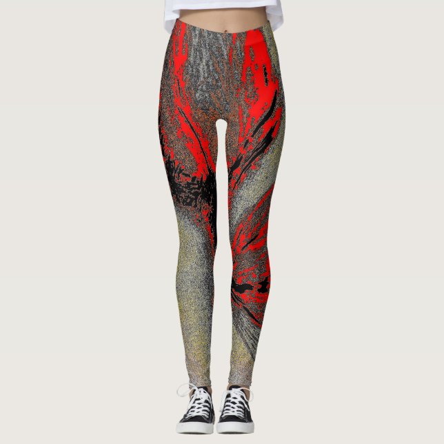 Dragon Fire Leggings - Mythic Fantasy Pattern (Front)