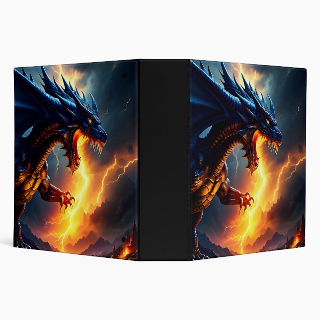 Dragon Fire Lightning Fight Two Binder (Background)