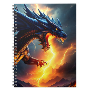 Dragon Fire Lightning Fight Two Notebook