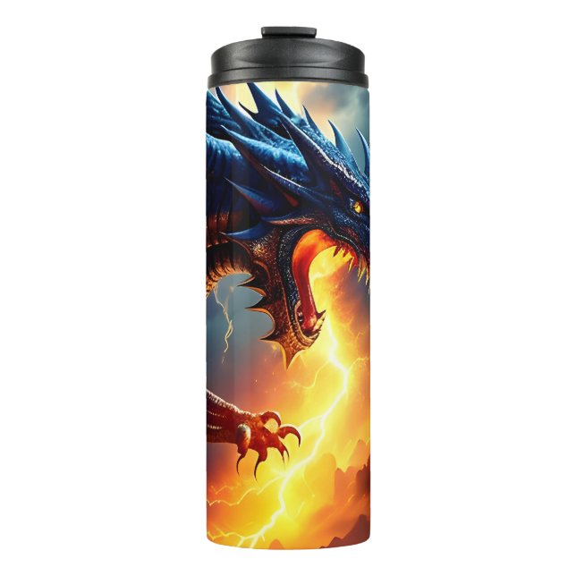 Dragon Fire Lightning Fight Two Thermal Tumbler (Front)