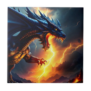 Dragon Fire Lightning Fight Two Tile