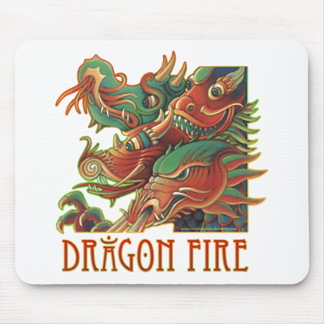 Dragon Fire Mouse Pad (Front)