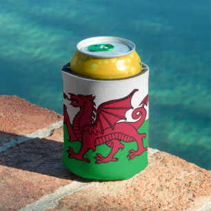 Dragon Flag of Wales, Celtic Welsh National Flag Can Cooler