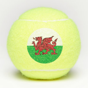Dragon Flag of Wales, Celtic Welsh National Flag Tennis Balls