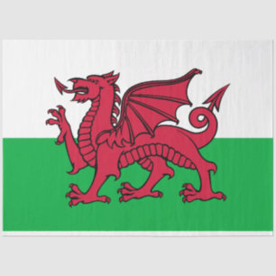 Dragon Flag of Wales, Celtic Welsh National Flag Tissue Paper