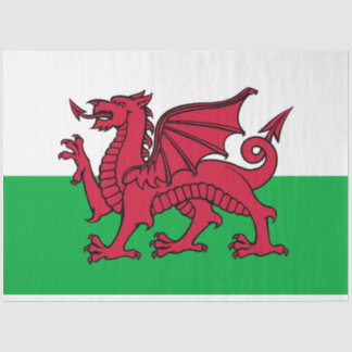 Dragon Flag of Wales, Celtic Welsh National Flag Tissue Paper