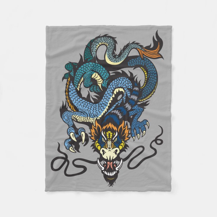 dragon fleece blanket Zazzle