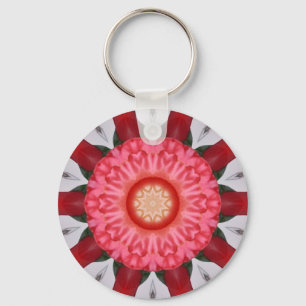 Dragon Flower Abstract Keychain