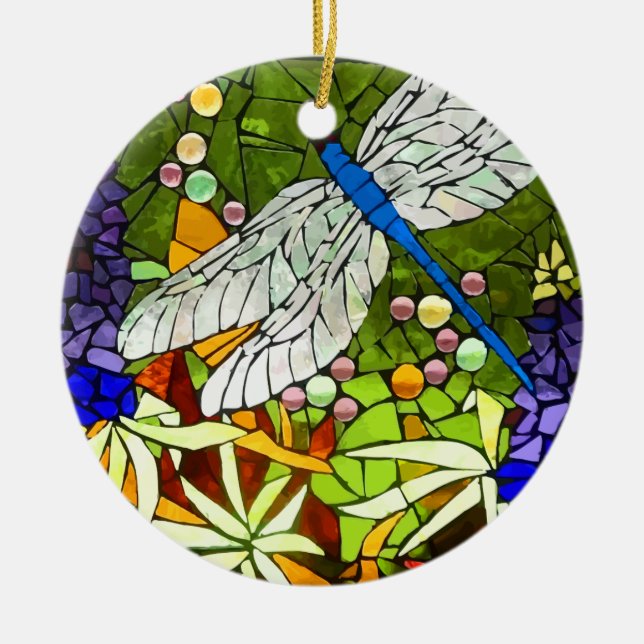 dragon-fly, dragonfly ceramic ornament (Front)