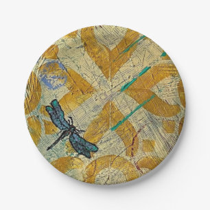 dragon fly paper plate