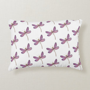 Dragon Fly Pattern Accent Pillow
