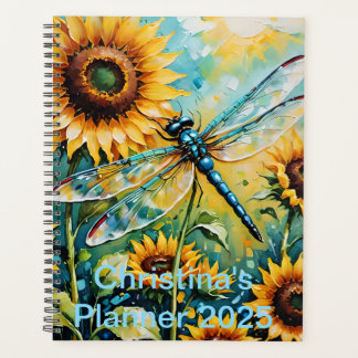 Dragon Fly. Whimsical Dragon Fly. Sunflowers Planner