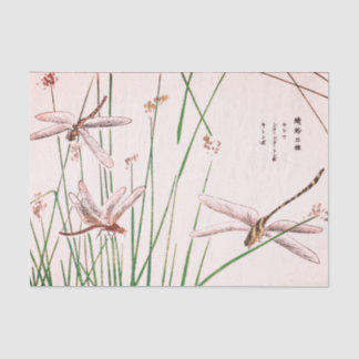 DRAGON FLY WITH GRASS Tissue Paper