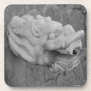 Dragon Fountain Cork Coaster