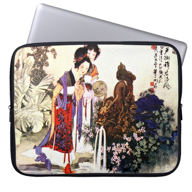 Dragon Fountain Neoprene Laptop Sleeve 15 inch (Front)