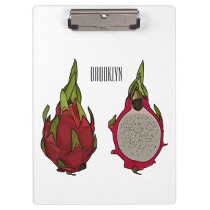 Dragon fruit cartoon illustration clipboard