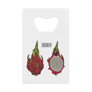 Dragon fruit cartoon illustration  credit card bottle opener
