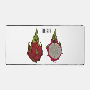 Dragon fruit cartoon illustration desk mat