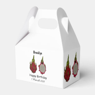 Dragon fruit cartoon illustration favor box