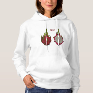 Dragon fruit cartoon illustration hoodie