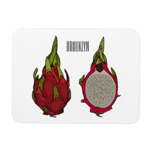 Dragon fruit cartoon illustration magnet