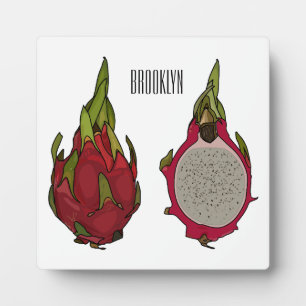 Dragon fruit cartoon illustration  plaque