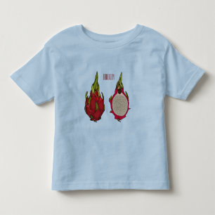Dragon fruit cartoon illustration toddler t-shirt