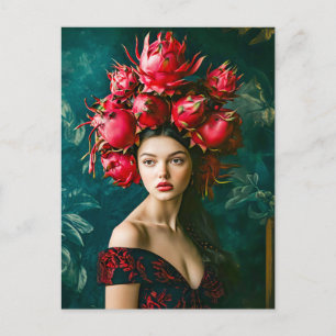 Dragon Fruit Fashion Concept Holiday Postcard