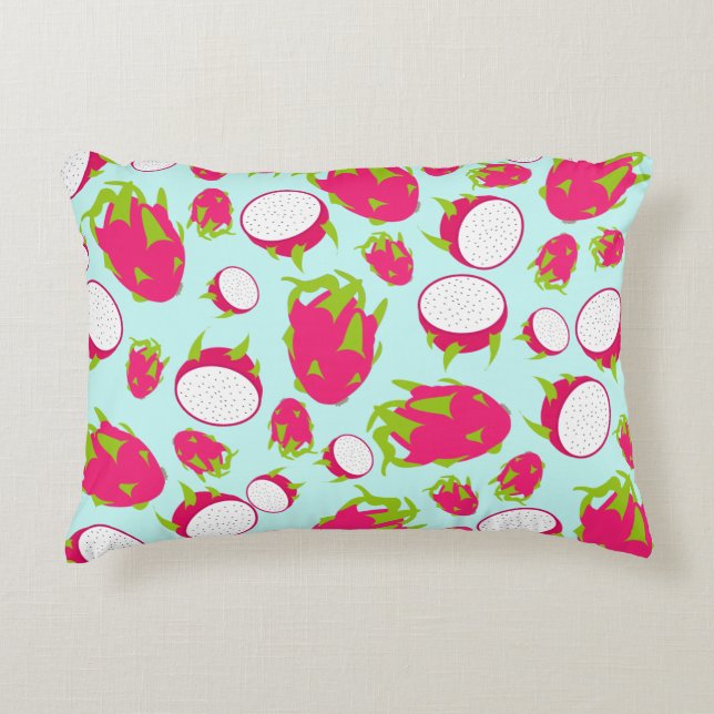 Dragon Fruit Pattern Accent Pillow (Front)