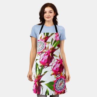 Dragon fruit pattern apron