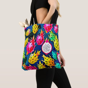 Dragon Fruit Pattern Art Tote Bag