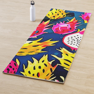Dragon Fruit Pattern Art Yoga Mat