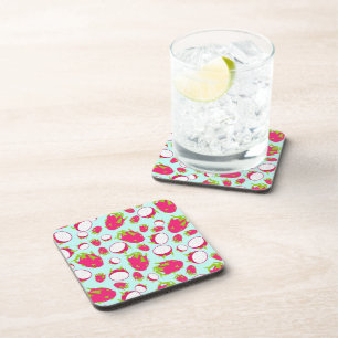 Dragon Fruit Pattern Coaster