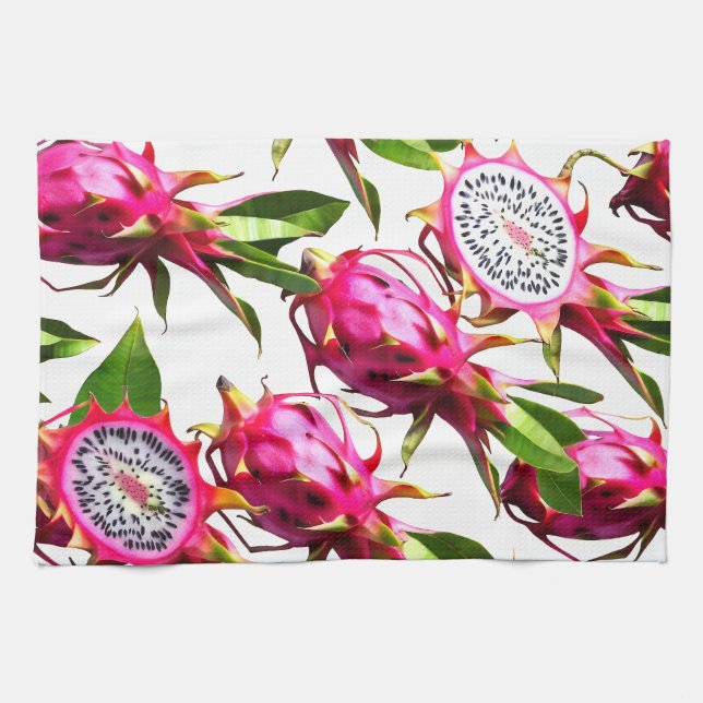 Dragon fruit pattern  kitchen towel (Horizontal)